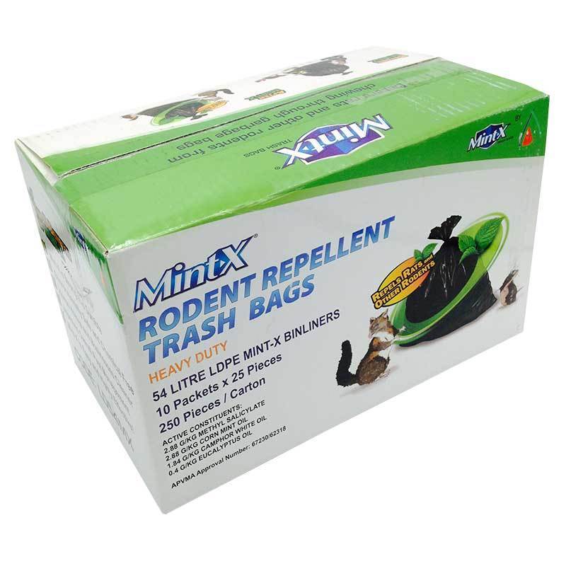 Mint-X Garbage Bags - Repel Cockroaches and Rodents - Pestrol Australia