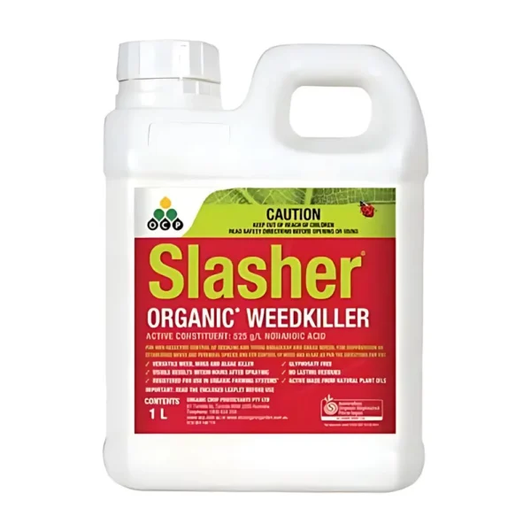 Slasher Organic Weedkiller for fast, effective, and eco-friendly weed control.