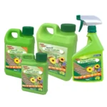 Sharp Shooter Natural Pyrethrum Insect Spray bottles in 250ml, 500ml, 750ml, and 1L sizes grouped on white background
