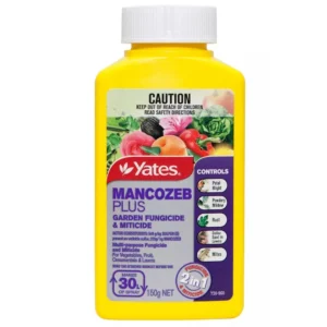 Mancozeb Plus Fungicide & Miticide Concentrate 150g front label on white background