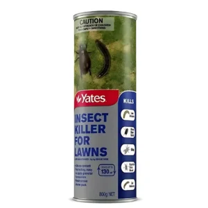 Yates Insect Killer for Lawns shaker pack for surface pest control on all lawn types.