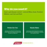 Back label of Yates Lime Sulfur Concentrate with mixing instructions and safety precautions