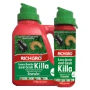 Bottles of Richgro Lawn Beetle Grub Killa in 2.5kg and 500g sizes.