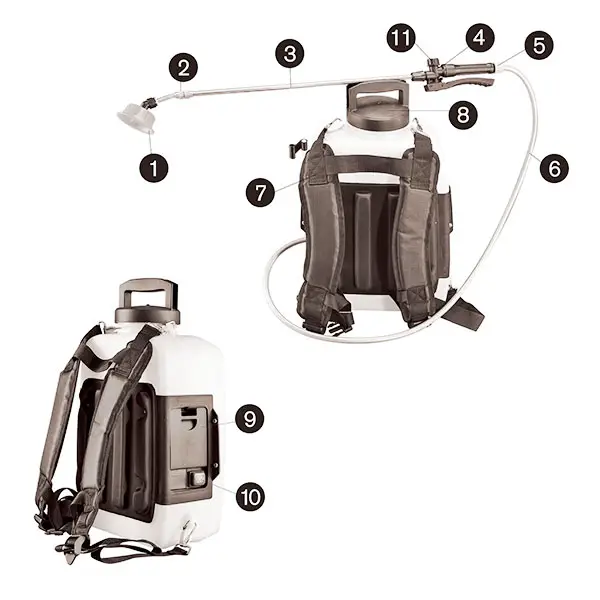 rechargeable battery operated backpack sprayer