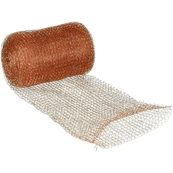 Copper Blocker Knitted for Distilling Wanqueen Copper Mesh Rodent Control with Packing Tool Snail Birds Mouse Rat Sturdy 6 X 20' Copper Wool Fill Fabric 