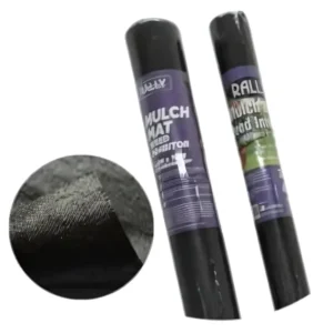 Mulch Mat – Prepack rolled and wrapped with product label on white background
