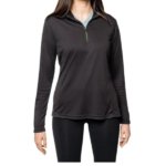 Insect Shield Women's Tech Quarter Zip Black