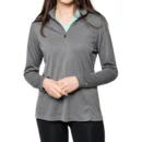 Insect Shield Women’s Tech Quarter Zip Grey – insect-repellent and moisture-wicking performance top.