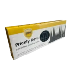 Pestrol Prickly Devil Spikes packaging showcasing humane bird deterrent spikes - 4m length.