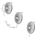 Dynabreeze 350mm Low Pressure Fan Misting Ring spraying a fine mist, ideal for cooling patios, warehouses, and outdoor events in hot weather.