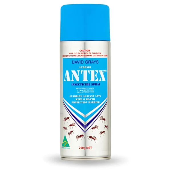 David Grays Antex Aerosol 250g – Fast acting insect killer spray for effective pest control.