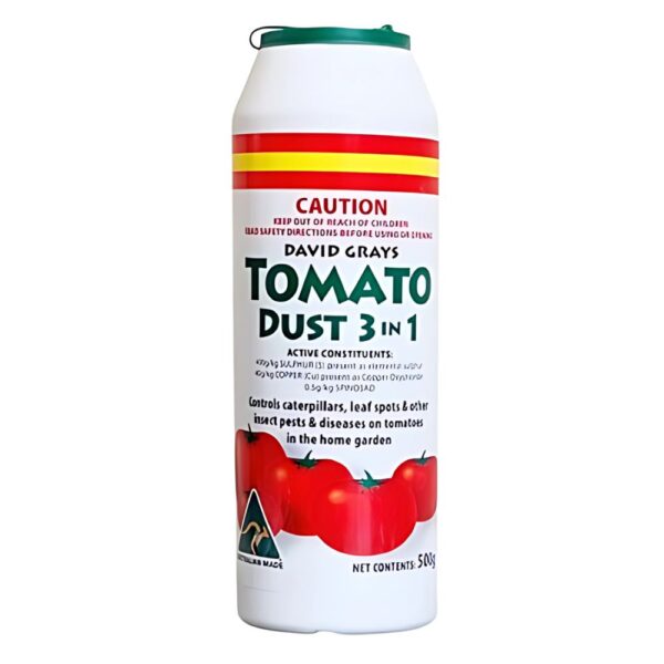 David Gray's Tomato Dust 3-in-1 – Protective dust for tomato plants.