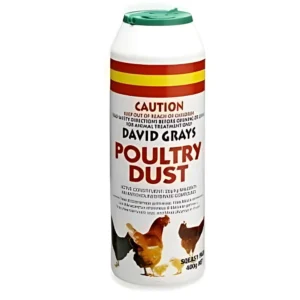 David Gray's Poultry Dust 400g – Effective pest control for poultry.