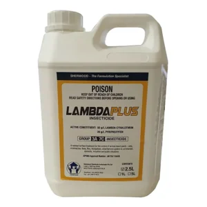 LambdaPlus Insecticide 2.5L container front view on white background