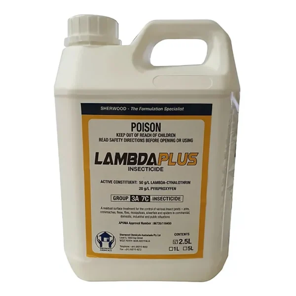 LambdaPlus Insecticide 2.5L container front view on white background