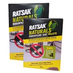 Ratsak Naturals Rodent Bait Pellets in eco-friendly packaging.