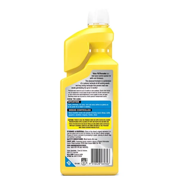 Yates Pathweeder Concentrate 1L ready for use in garden.