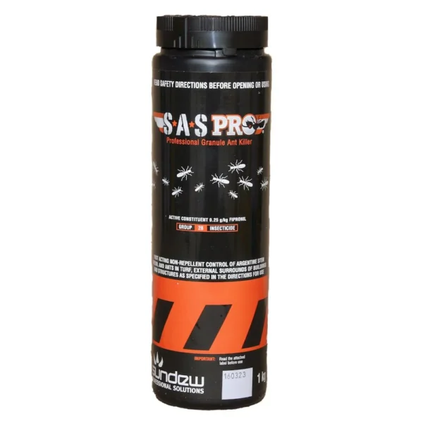 SAS Pro Granular Insecticide bag with product name and label clearly displayed.
