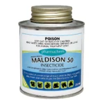 Maldison 50 Insecticide Concentrate 250mL bottle on a white background.