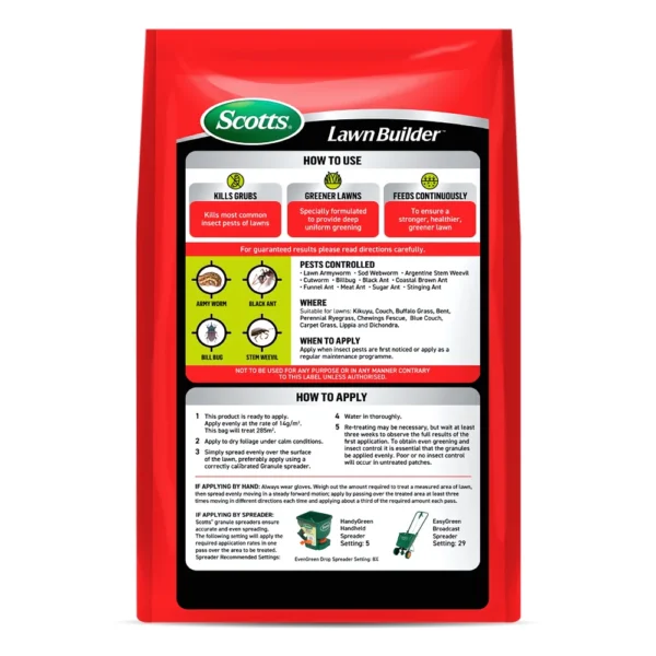 Scotts Lawn Builder Grub & Insect Fertiliser for Lawn Protection