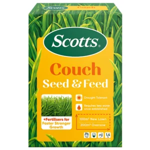 Scotts Lawn Builder Seed & Feed Couch Lawn 1.4kg package front view
