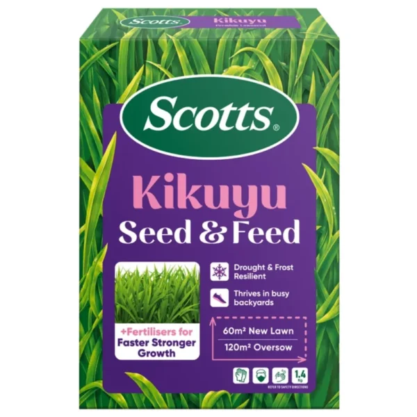 Scotts Lawn Builder Seed & Feed Kikuyu 1.4kg package front view