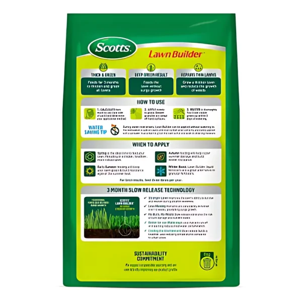 Scotts Lawn Builder 4kg fertiliser spreader application