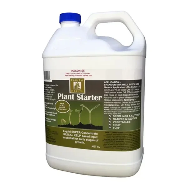 Front view of Plant Starter Liquid Fertiliser Concentrate 1L bottle