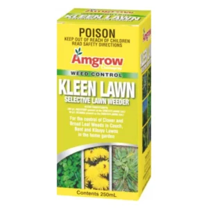 Amgrow Kleen Lawn Weed Killer 250mL front label on white background