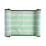 Inflatable Acquaboss Water Hammock in mint green with white stripes, designed for relaxing on water in pools, lakes, or at the beach.