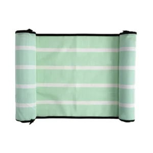 Inflatable Acquaboss Water Hammock in mint green with white stripes, designed for relaxing on water in pools, lakes, or at the beach.