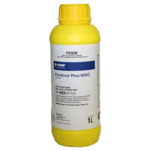 Front of Fendona Plus 6-SC 1L Insecticide bottle on white background