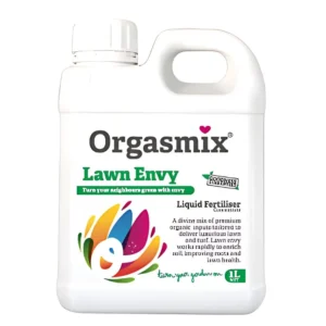 Orgasmix Lawn Envy Premium Fertiliser front view on white background