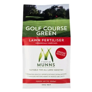 Munns Golf Course Green Lawn Fertiliser 5kg front view on white background