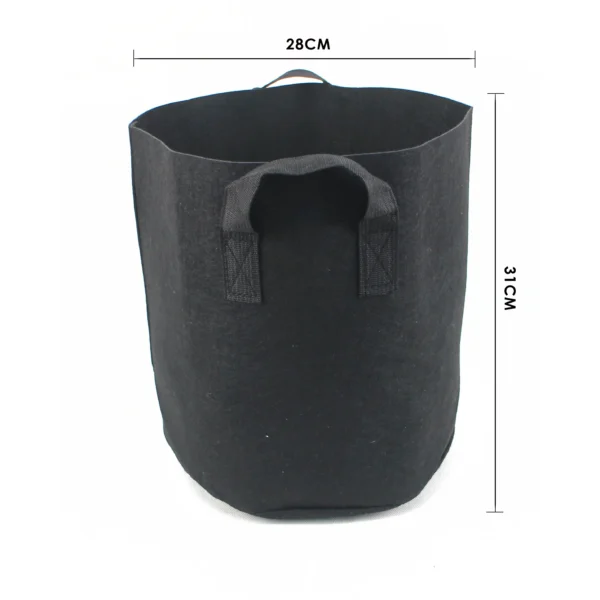 Non Woven Black Plant Bag 5 Gallon 5pack