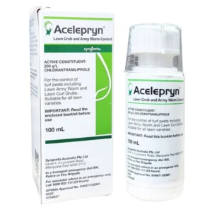 Acelepryn Liquid Lawn Insecticide bottle for season-long lawn pest and grub control.