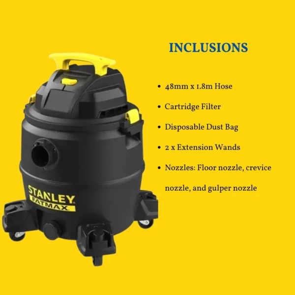 High-performance Stanley Fatmax 30L Polyurethane Vacuum