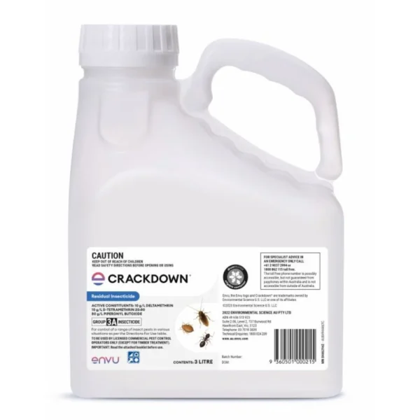Crackdown Residual Insecticide 3L bottle front view on white background