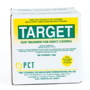Target Dust Treatment for Insect Control front view on white background