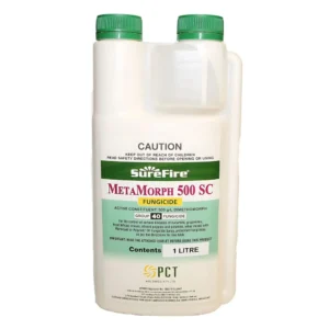 MetaMorph 500SC Fungicide front label on white background