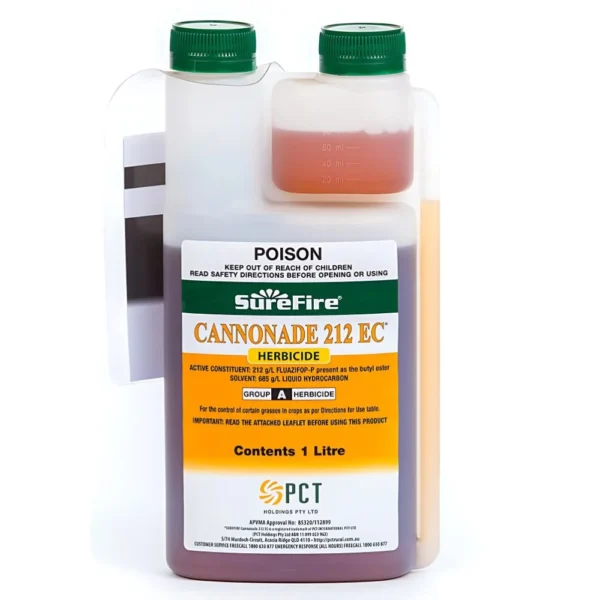 Surefire Cannonade Herbicide bottle with label.