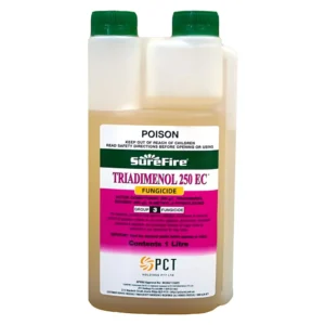 Triadimenol 250 EC Fungicide front label on white background