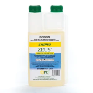 Zeus Termiticide and Insecticide front label on white background