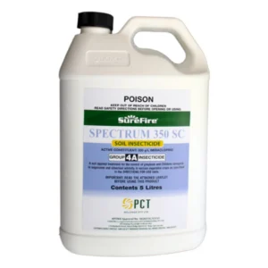 Surefire Spectrum 350SC Insecticide 5L container from Pestrol Australia