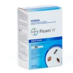 Ficam W Insecticide 150g box displayed for crawling insect control solutions.