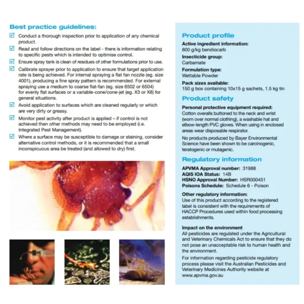 Ficam W Insecticide 150g product image for controlling crawling insect pests.