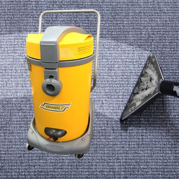 Ghibli 56L Wet & Dry Vacuum Cleaner with heavy-duty wheels and tilting system