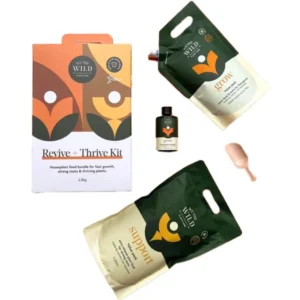 Revive & Thrive Plant Care Kit front view with bottles and packaging on white background