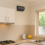 Wall-mounted Pestrol Insect Glue Trap installed in a modern kitchen for effective insect control.
