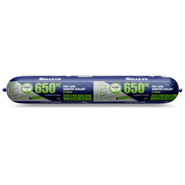 Selleys 650FC Adhesive Sealant Grey Sausage - 600mL for durable and reliable bonding